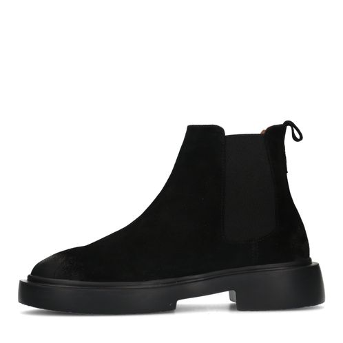 Chelsea boots en daim - noir