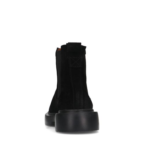 Chelsea boots en daim - noir