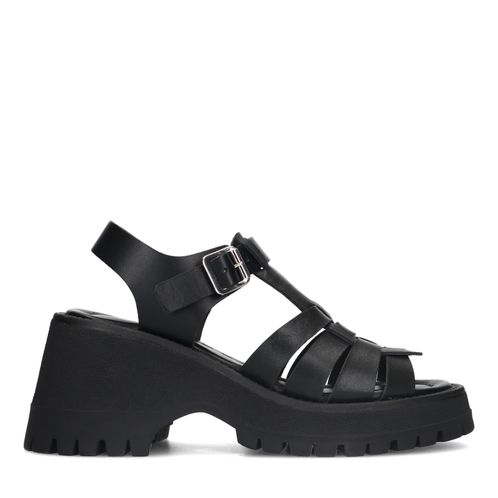 Sandales en cuir - noir