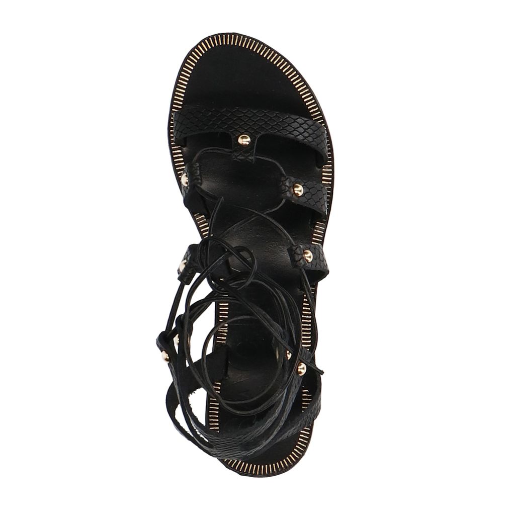 Sandales en cuir - noir