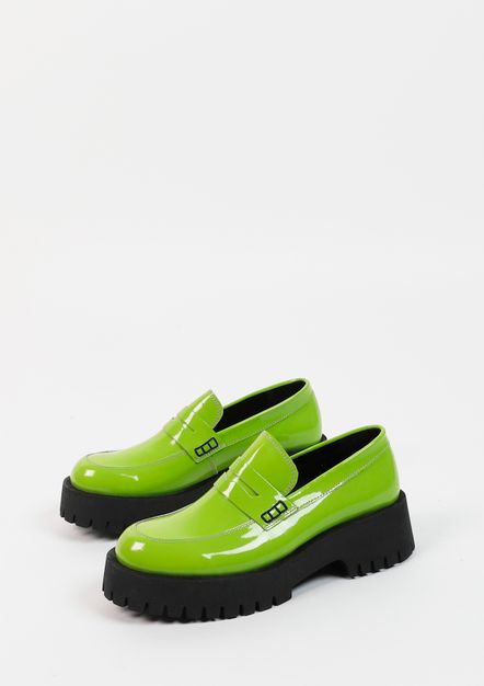 Loafers en cuir - vert