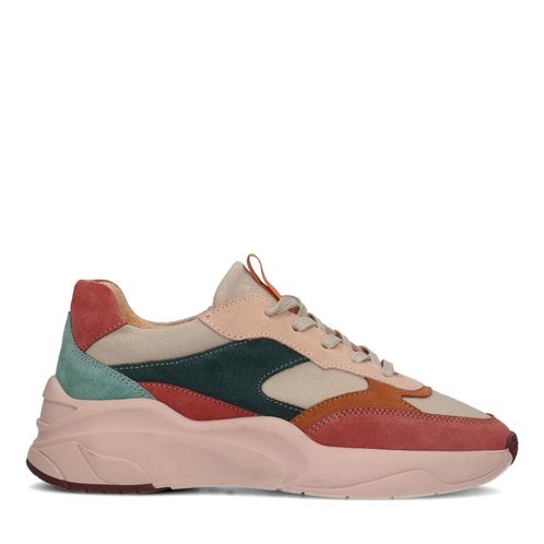 Roze multicolor suède sneakers