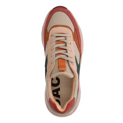 Baskets en daim multicolores - rose
