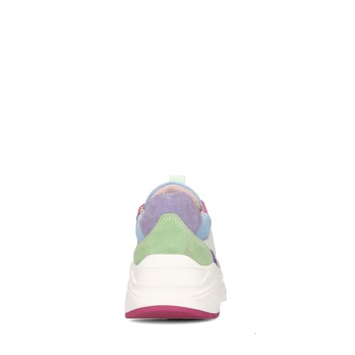 Blauwe multicolor suède sneakers