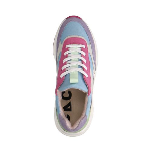 Blauwe multicolor suède sneakers