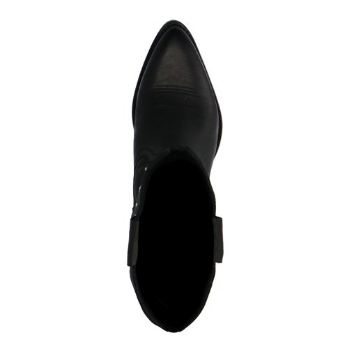 Zwarte cowboy enkellaarsjes met studs