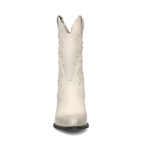 Santiags avec clous - blanc cassé