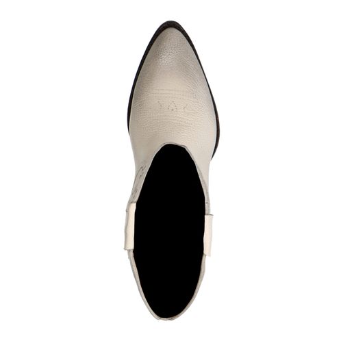Santiags avec clous - blanc cassé