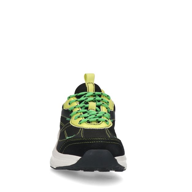 Schwarze Sneaker mit gelben Details