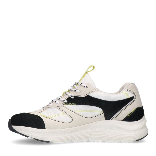 Weiße Sneaker mit gelben Details