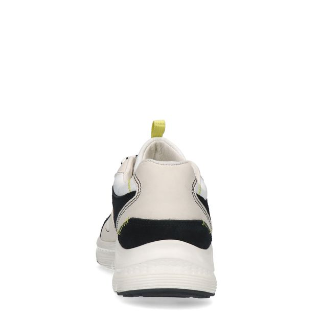 Witte sneakers met gele details