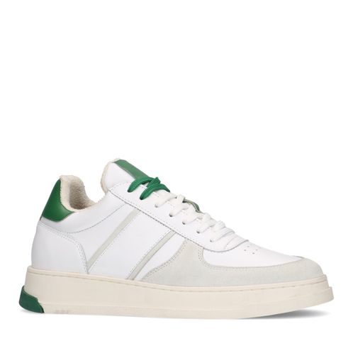 Baskets en cuir avec détails - blanc