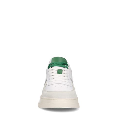 Baskets en cuir avec détails - blanc