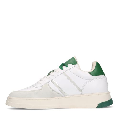 Baskets en cuir avec détails - blanc