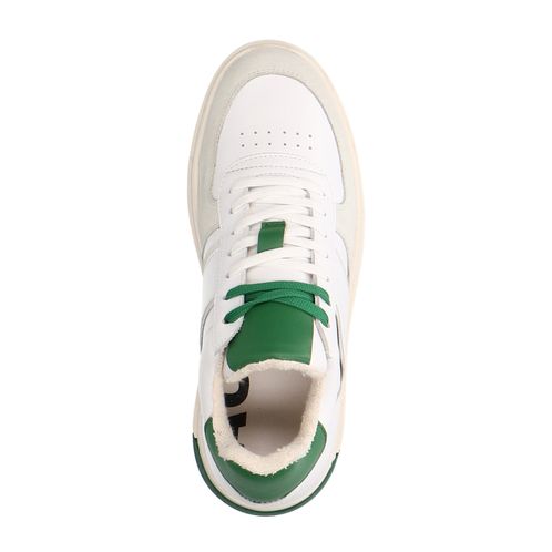 Baskets en cuir avec détails - blanc