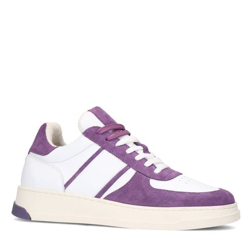Baskets en cuir avec détails - blanc