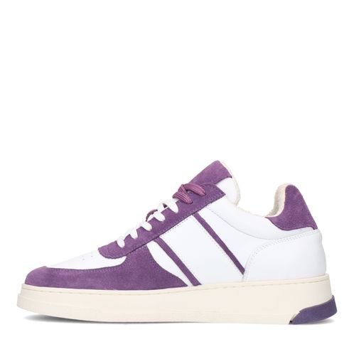 Baskets en cuir avec détails - blanc