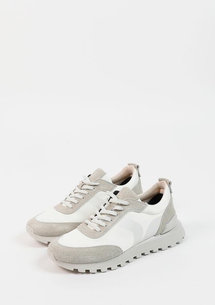 Off white suède sneakers