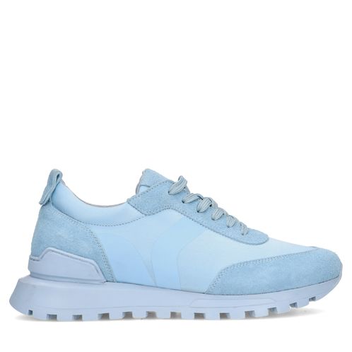 Blaue Veloursleder-Sneaker