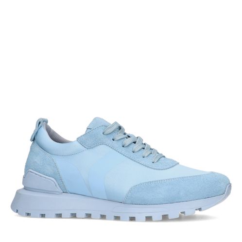 Blaue Veloursleder-Sneaker