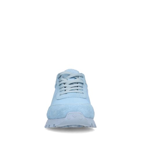 Blaue Veloursleder-Sneaker