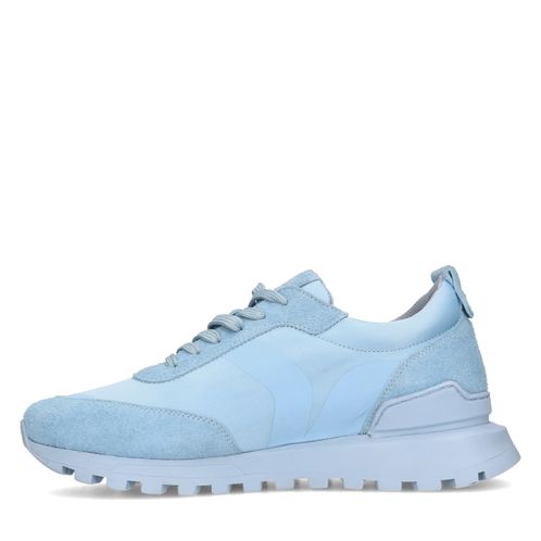 Blaue Veloursleder-Sneaker