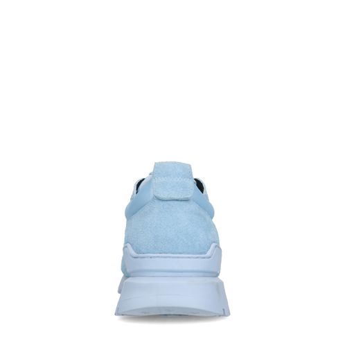 Blaue Veloursleder-Sneaker