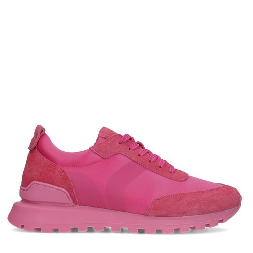 Veloursleder-Sneaker - rosa