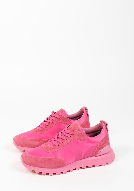 Veloursleder-Sneaker - rosa
