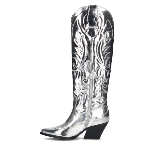 Limited edition - zilverkleurige metallic cowboylaarzen