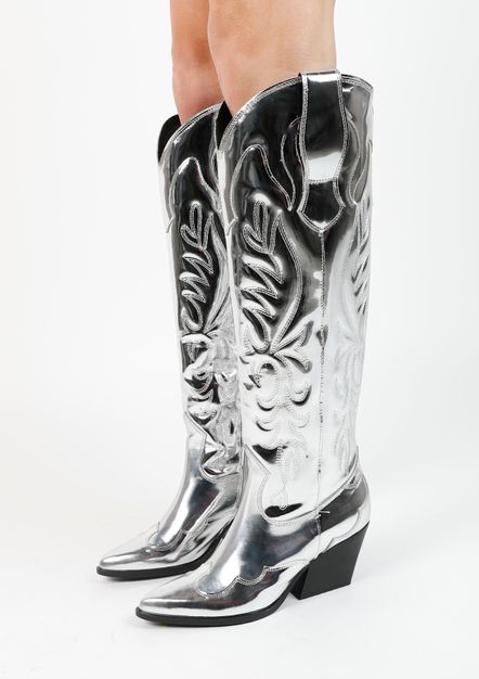 Limited edition - zilverkleurige metallic cowboylaarzen