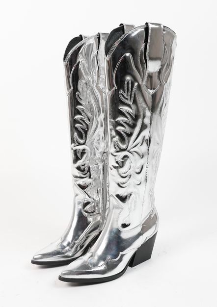 Limited edition - zilverkleurige metallic cowboylaarzen