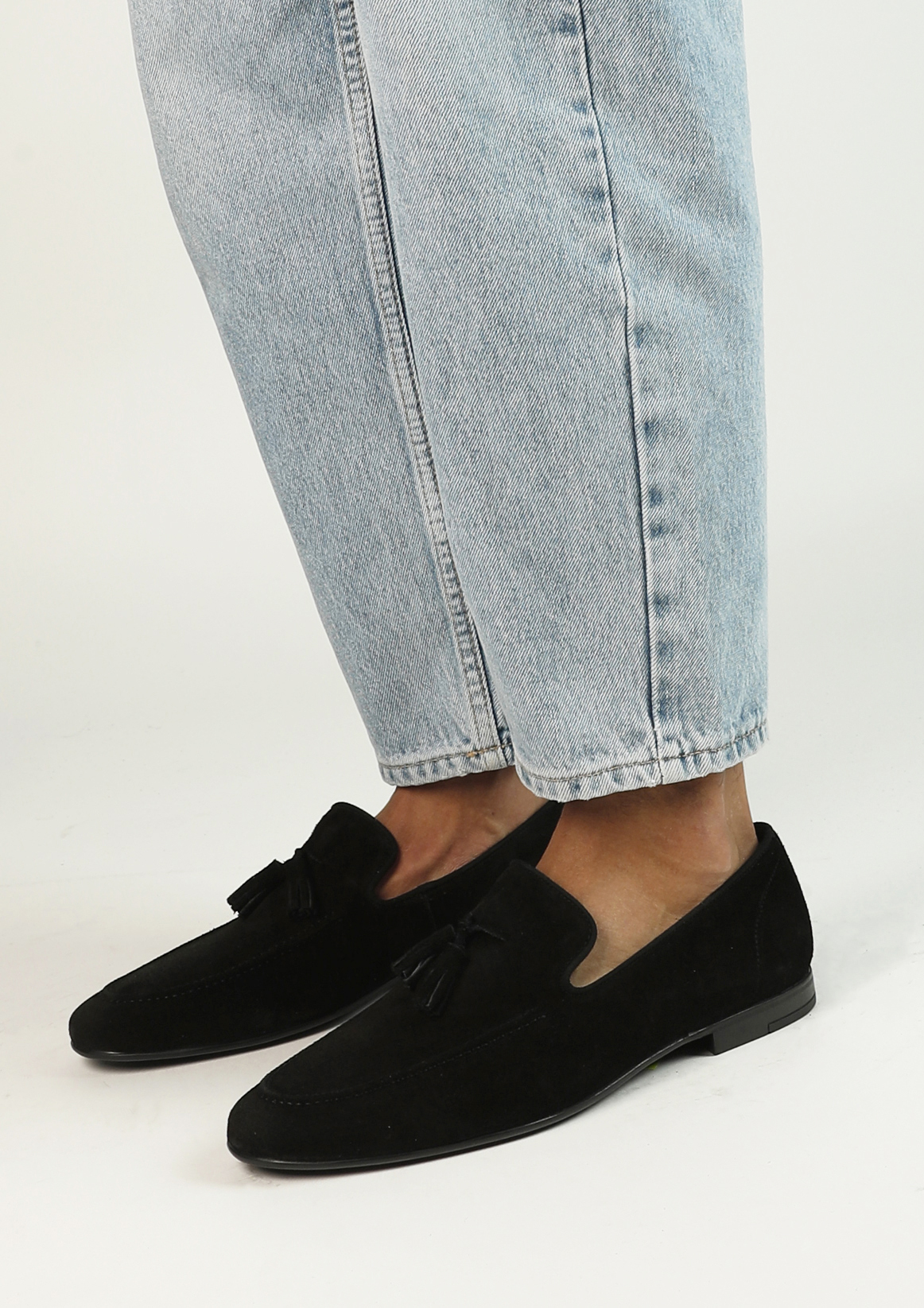 Heren loafers met online kwastjes