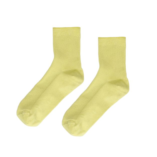 Groene sokken met ribpatroon