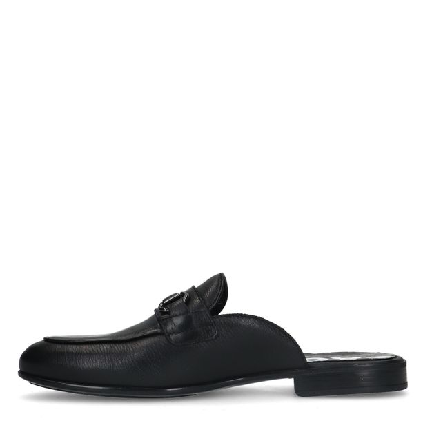 Schwarze Leder-Loafer