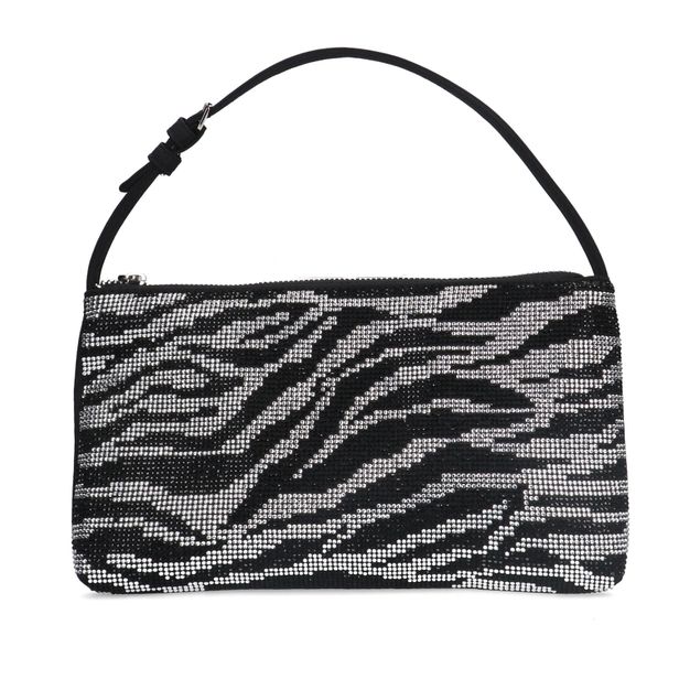 Strass-Handtasche mit Zebramuster
