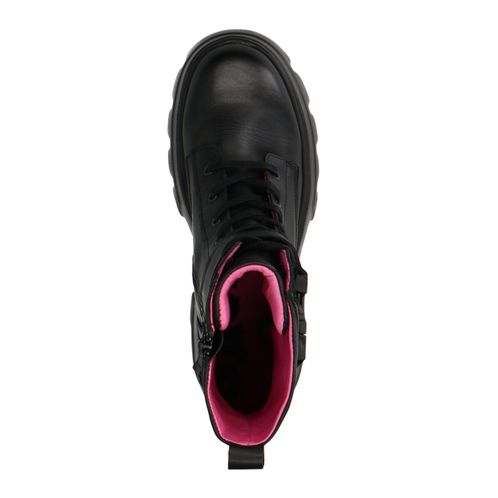 Zwarte leren veterboots