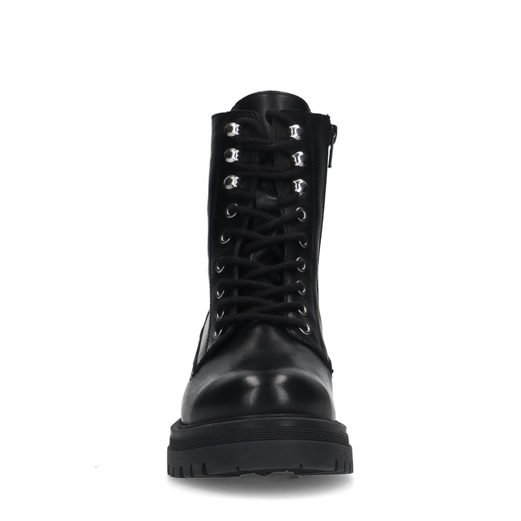 Bottines à lacets en cuir - noir