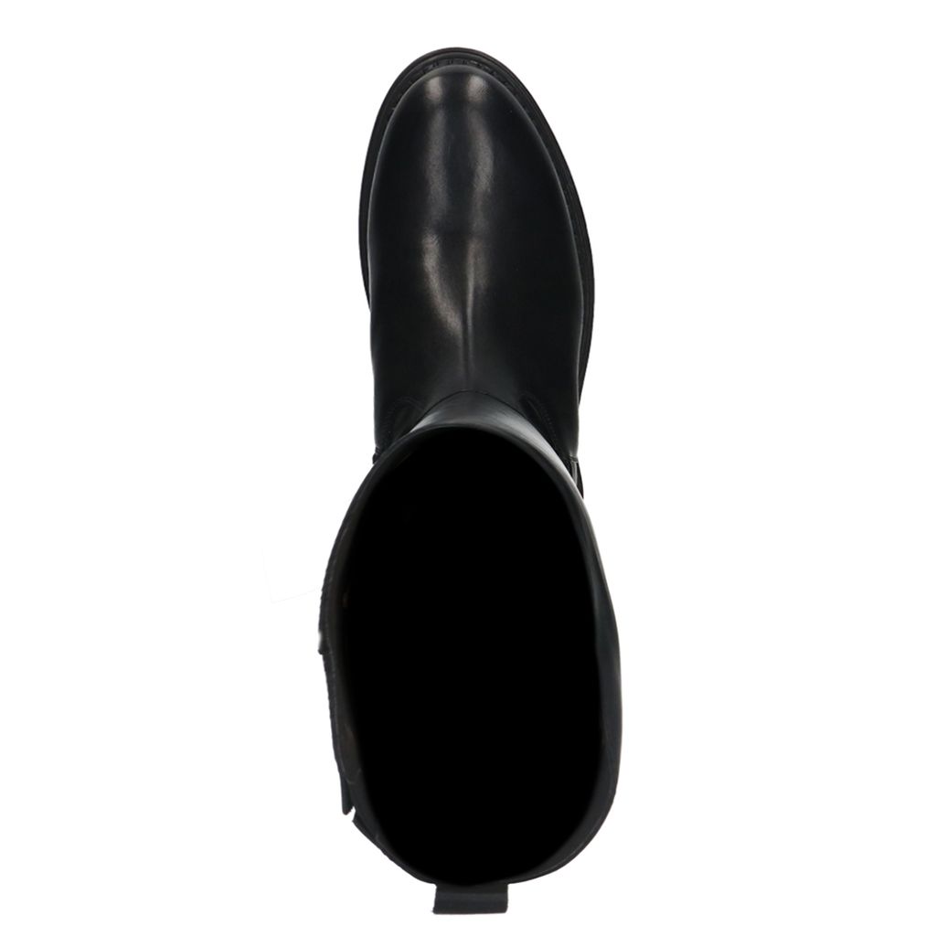 Bottes hautes en cuir - noir