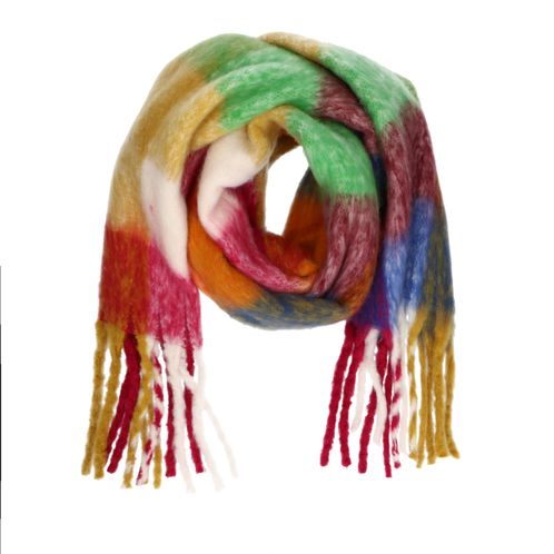 Multicolor sjaal fringe