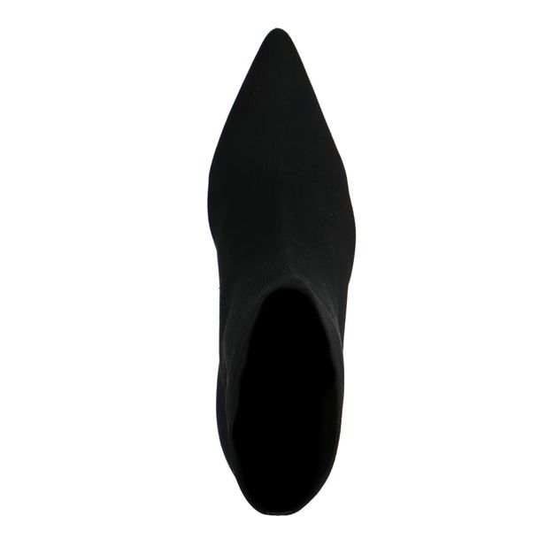 Schwarze Sock Boots mit Pfennigabsatz