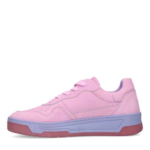 Roze nubuck sneakers