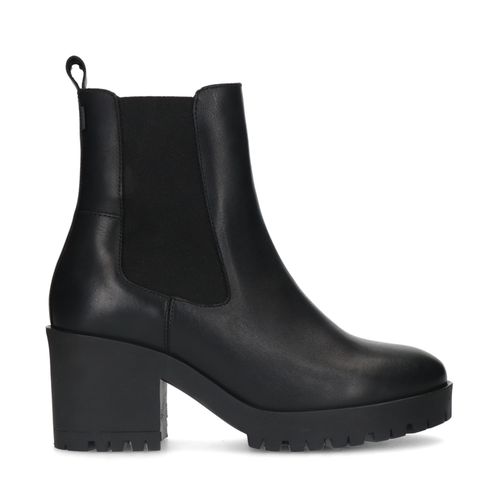 Schwarze Chelsea Boots mit Absatz