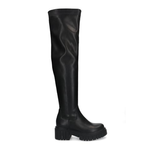 Schwarze Overknee-Stiefel