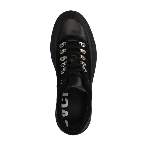 Chaussures à lacets chunky en daim - noir