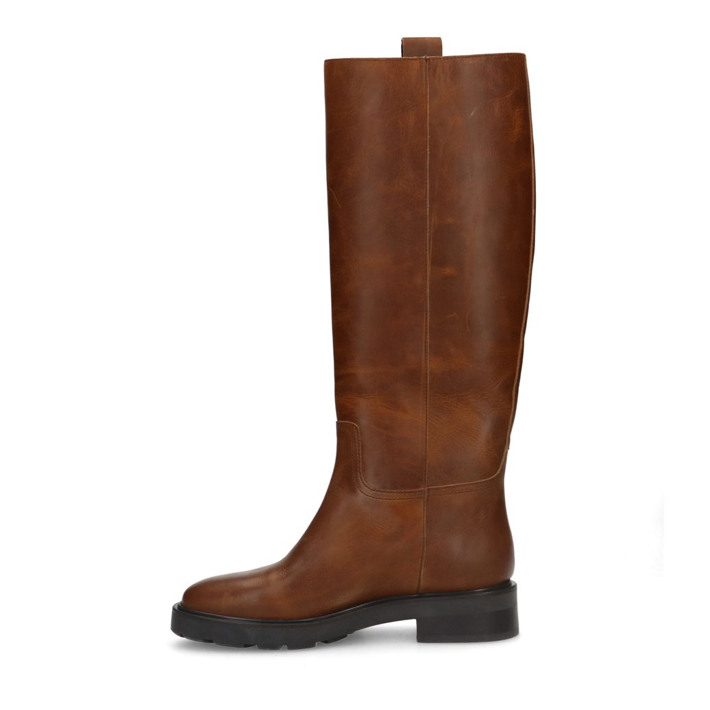Bottes hautes en cuir - marron