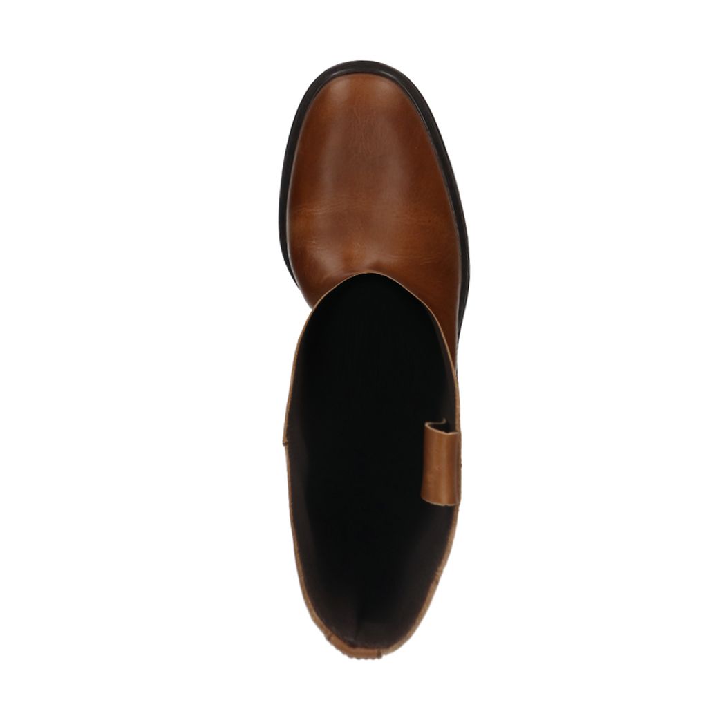 Bottes hautes en cuir - marron