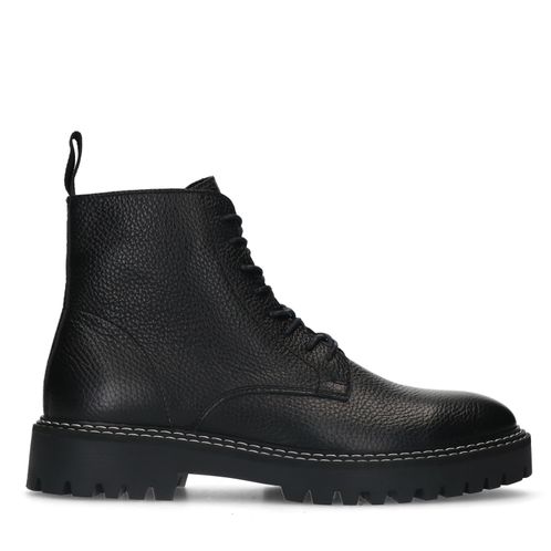 Bottines à lacets en cuir - noir