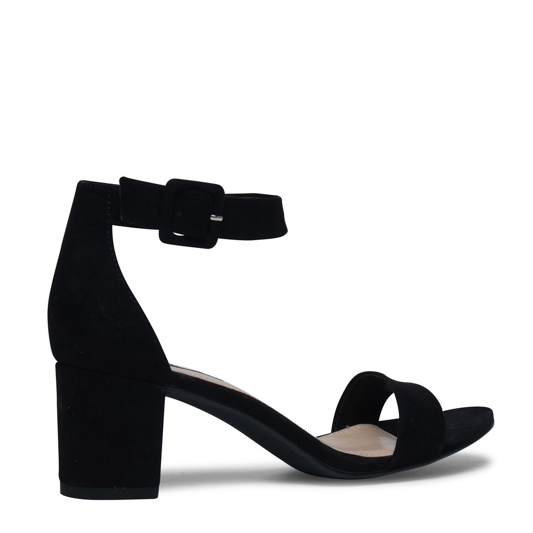 Zwarte sandalen met hak