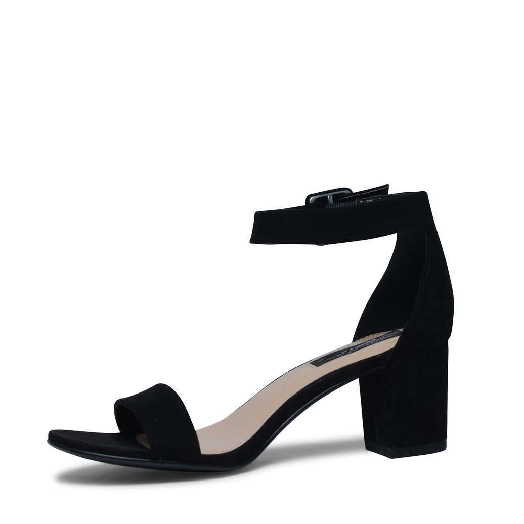 Zwarte sandalen met hak
